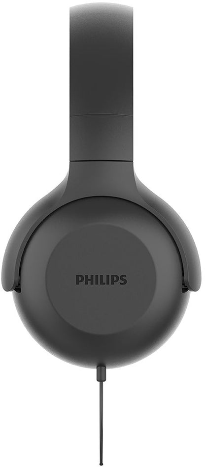 PHILIPS austiņas ar galvas stīpu un mikrofonu, melnas TAUH201BK/00