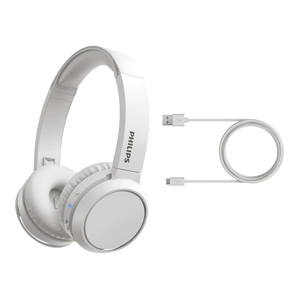 PHILIPS austiņas On-Ear ar Bluetooth, baltas TAH4205WT/00