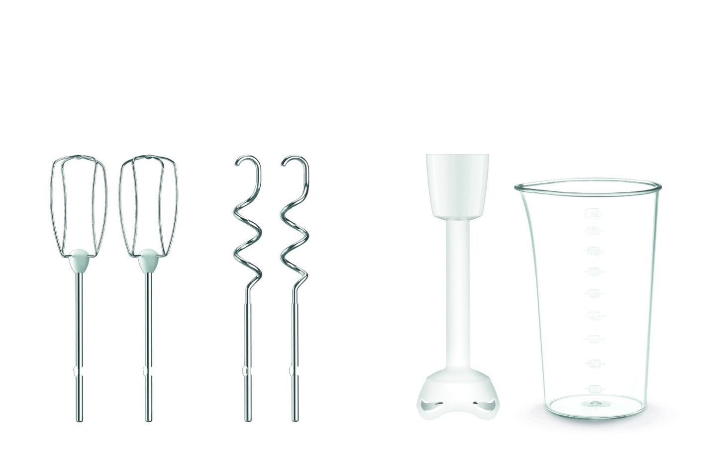 TEFAL mikseris Prep'Mix+, 500W, balts/melns HT461138