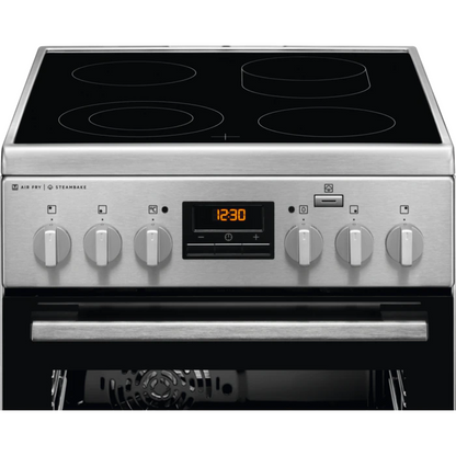Electrolux elektriskā plīts ar elektrisko cepeškrāsni, nerūsoša tērauda, 50cm LKR564200X