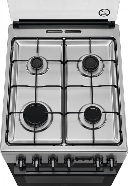 Electrolux gāzes plīts ar elektrisko cepeškrāsni, nerūsējoša tērauda, 50cm LKK540232X