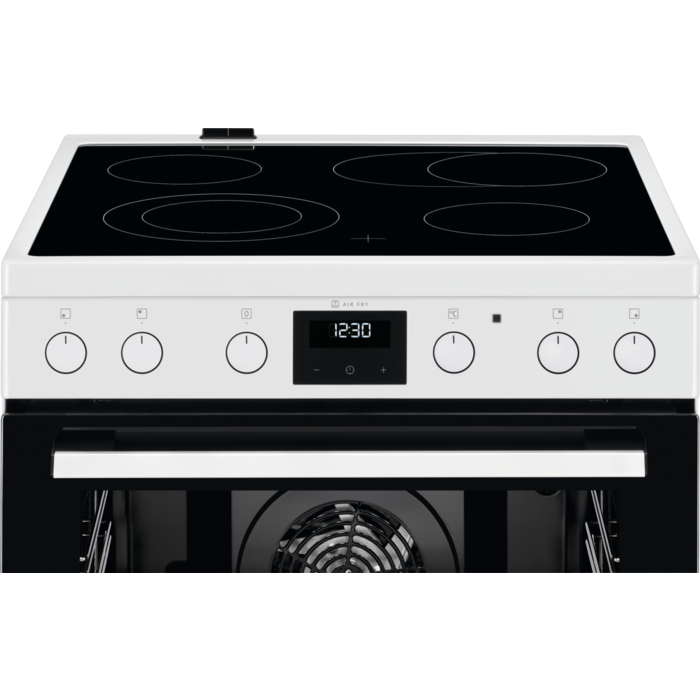 Electrolux elektriskā plīts ar elektrisko cepeškrāsni, balta LKR64020AW
