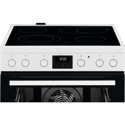 Electrolux elektriskā plīts ar elektrisko cepeškrāsni, balta LKR64020AW