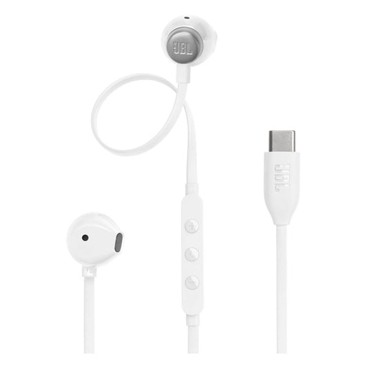 JBL USB-C austiņas, baltas JBLT305CWHT