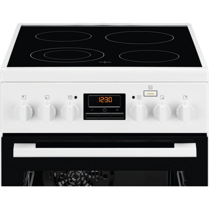 Electrolux elektriskā plīts ar elektrisko cepeškrāsni, 50cm, balta LKR560200W
