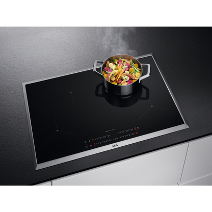 AEG indukcijas plīts virsma (iebūv.), 80cm ar Hob2Hood IAE84411XB
