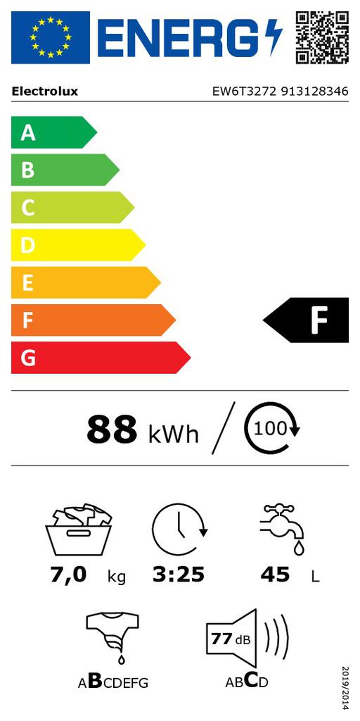Electrolux veļas mazg.mašīna (augšas ielāde), 7 kg, E EW6TN3272