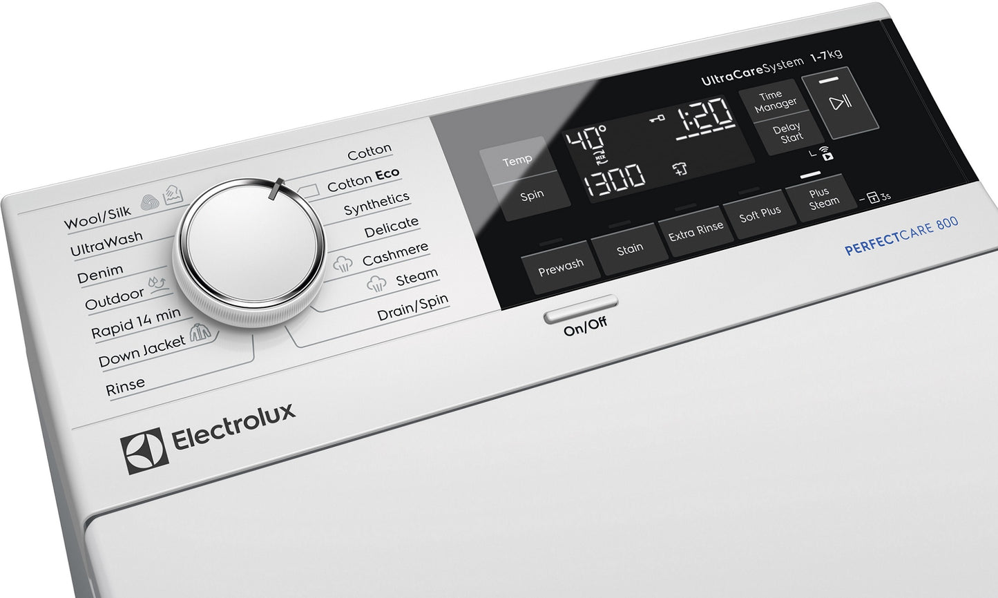 Electrolux veļas mazg. mašīna ar augšējo ielādi, 7kg EW7TN3372
