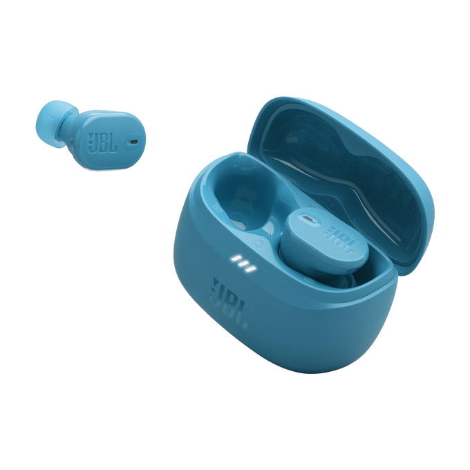 JBL Tune Buds 2 bezvadu austiņas ar aktīvo trokšņu slāpēšanu, zilas JBLTBUDS2TQE