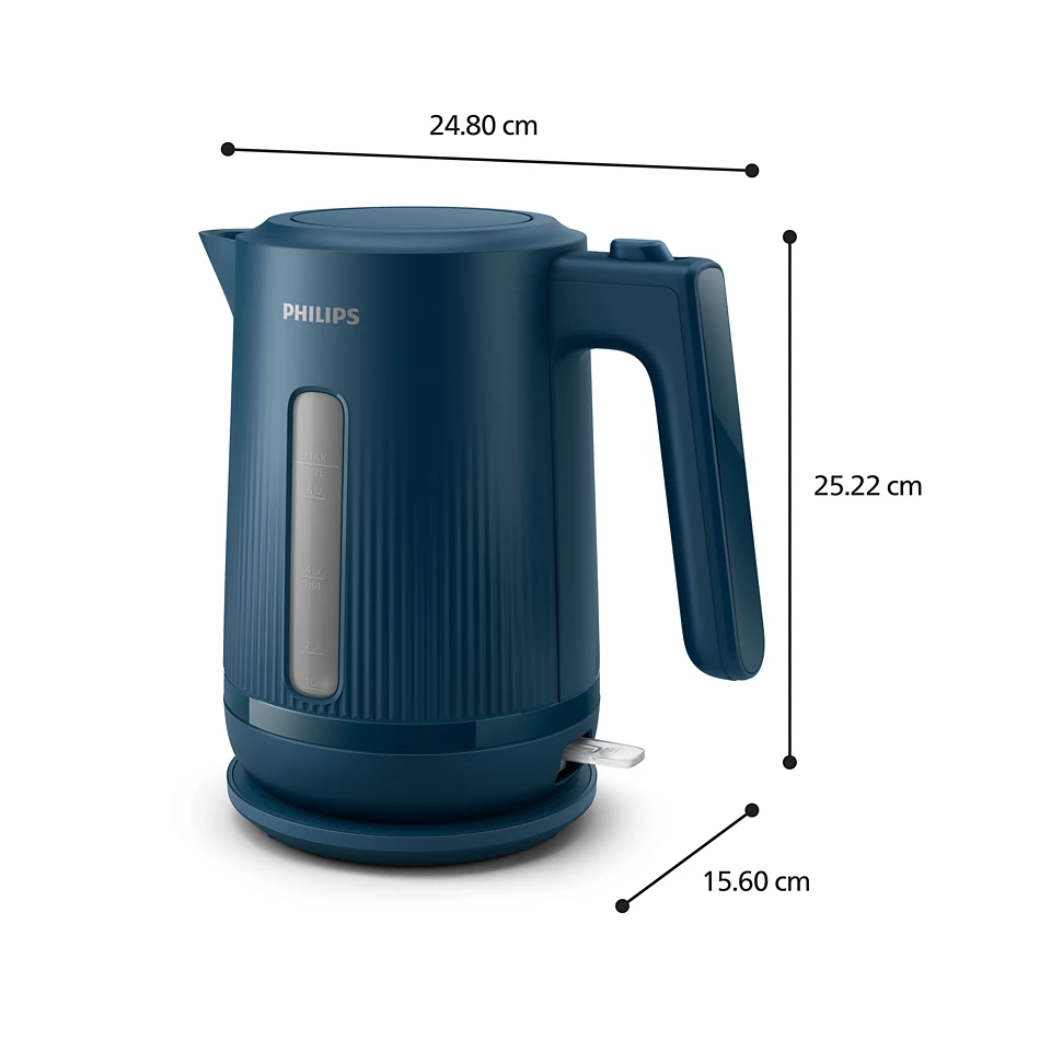 PHILIPS 3000. sērijas Basic tējkanna, 1.7L, zila HD9411/70