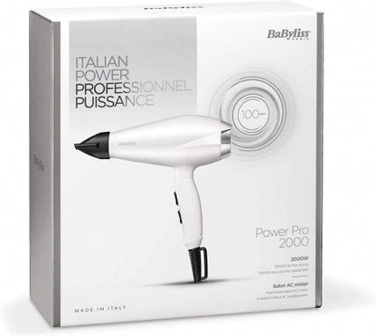 BaByliss matu fēns Power Pro, 2000W, balts 6704WE