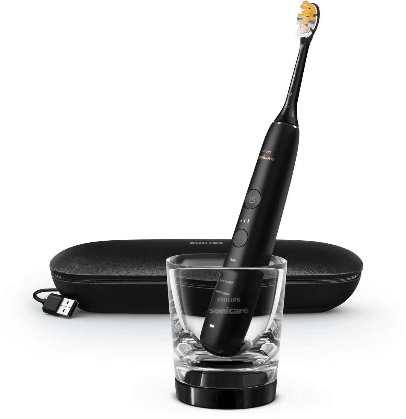 PHILIPS Sonicare zobu birste DiamondClean 9000 ar īpašu lietotni, melna HX9911/17