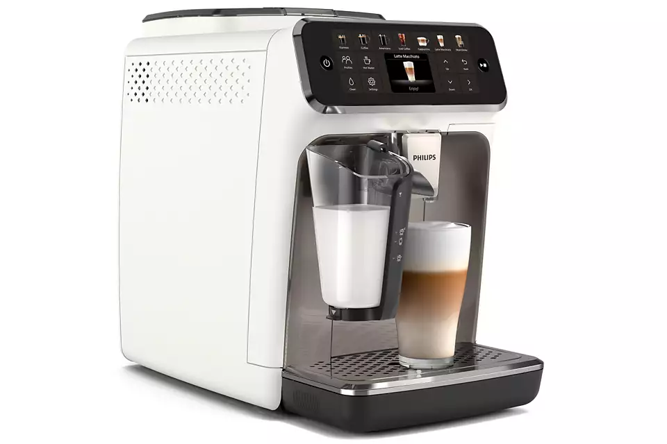 PHILIPS 4400 sērijas Pilnībā-automātisks Espresso kafijas automāts, balts EP4443/70