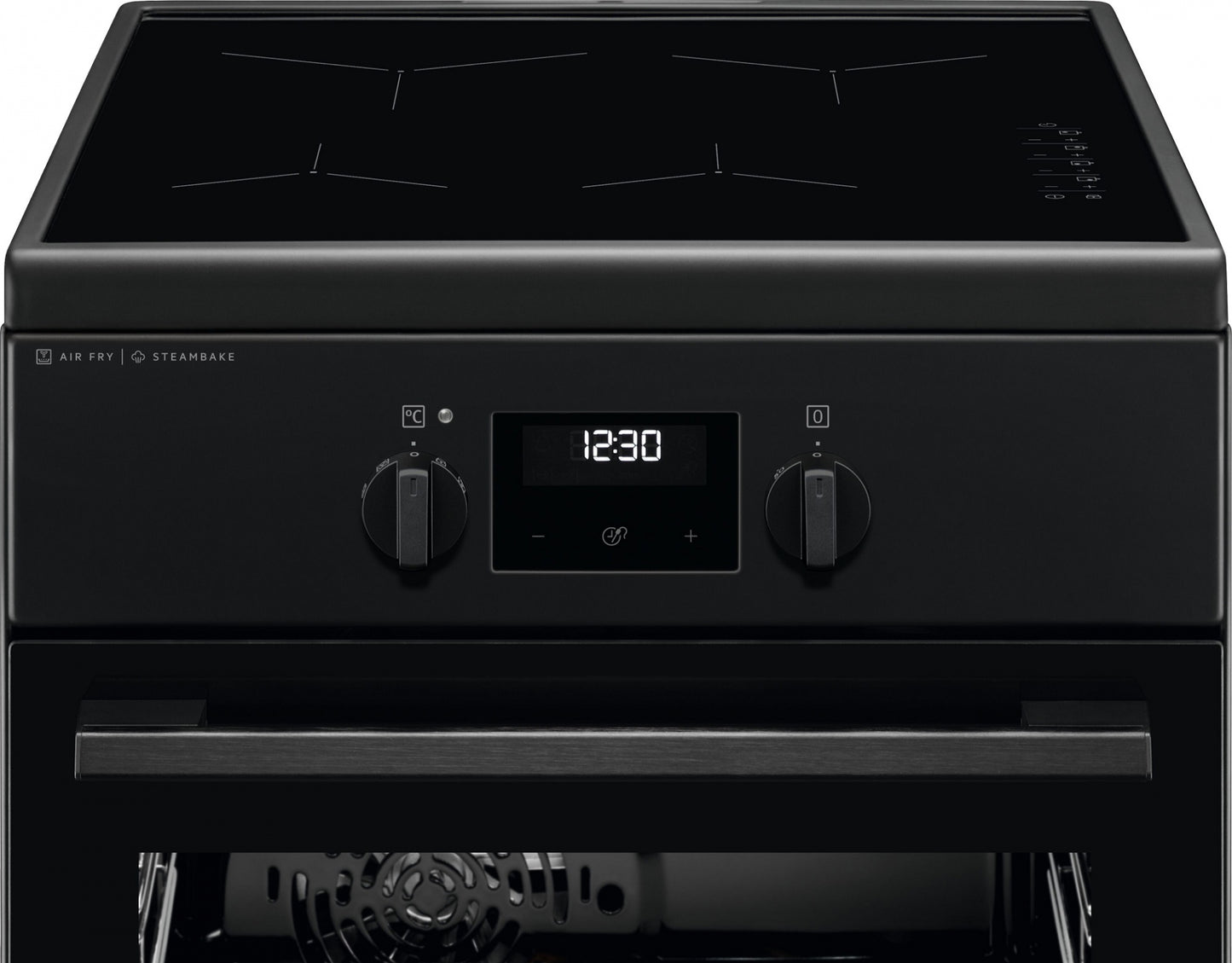 Electrolux elektriskā plīts ar elektrisko cepeškrāsni un indukcijas virsmu, 50cm LKI564266K