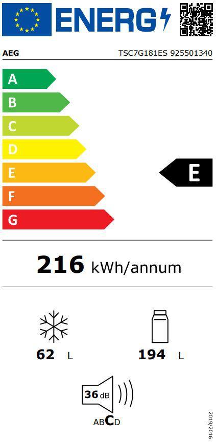 Iebūvējamais ledusskapis AEG TSC7G181ES - DomoTehnika