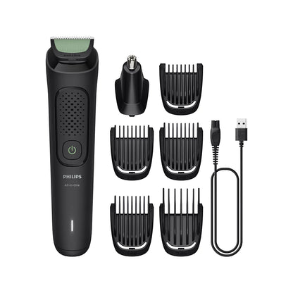 PHILIPS Multigroom series 3000 trimmeris (7-in-1), melns ar zaļu MG3920/15