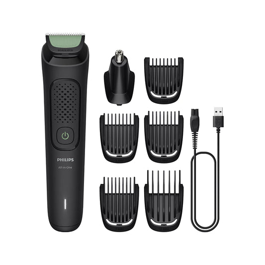 PHILIPS Multigroom series 3000 trimmeris (7-in-1), melns ar zaļu MG3920/15