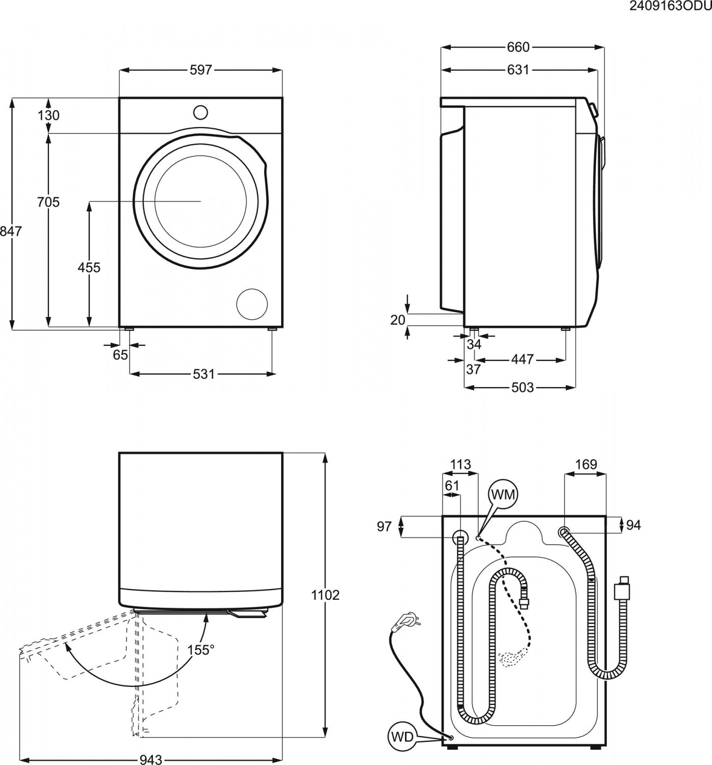 Electrolux veļas mašīna UltraCare un tvaika programmu, 11kg., melna EW8FG5602CDE