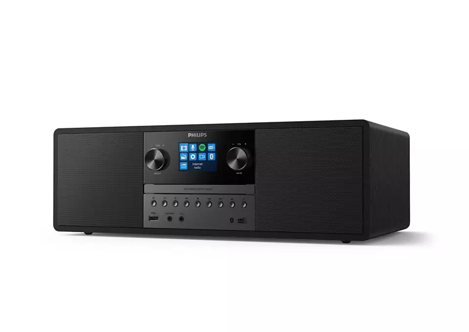 PHILIPS Mikro mūzikas sistēma ar Bluetooth, Interneta radio, DAB+, melna TAM6805/10