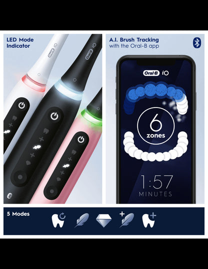 BRAUN Elektriskās zobubirstes, Matt Black+Quite White IOG5d.2J6.2K