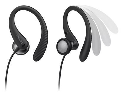 PHILIPS  In-Ear sporta austiņas ar cilpiņu un mikrofonu, melnas TAA1105BK/00