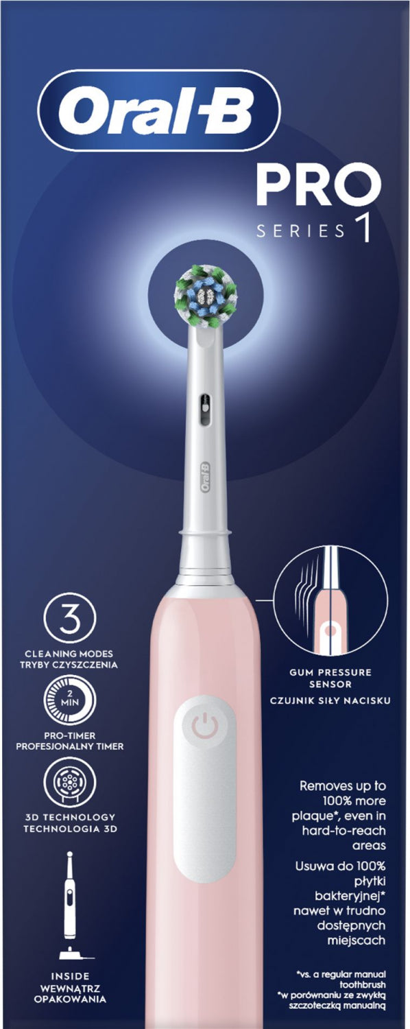 BRAUN el.zobu  birste Cross Action, rozā D 305.513.3 Pink