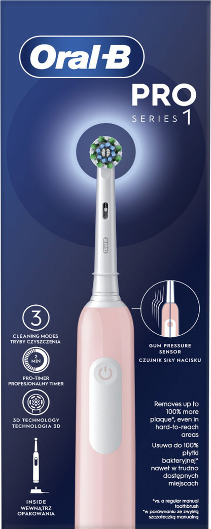 BRAUN el.zobu  birste Cross Action, rozā D 305.513.3 Pink