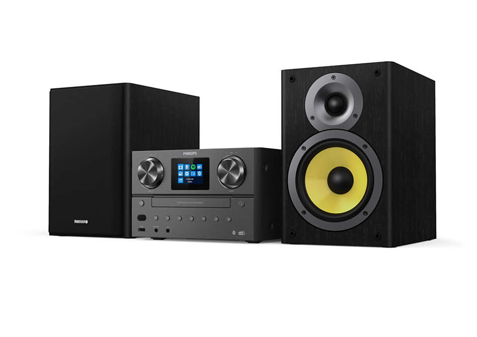 PHILIPS Mikro mūzikas sistēma ar Bluetooth, Interneta radio, DAB+, melns TAM8905/10