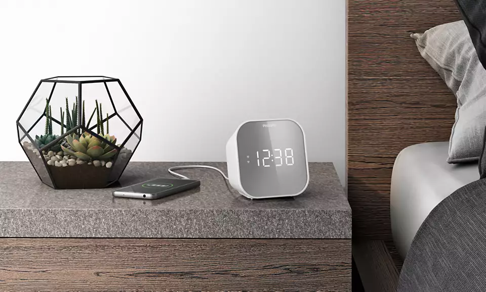 PHILIPS radio pulkstenis, balts TAR4406/12