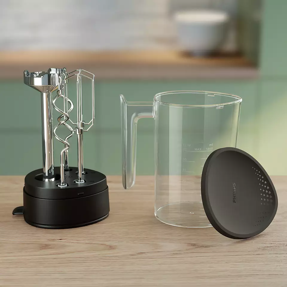 PHILIPS 5000 series Jaudīgs 500W rokas mikseris divi vienā, melns HR3781/10