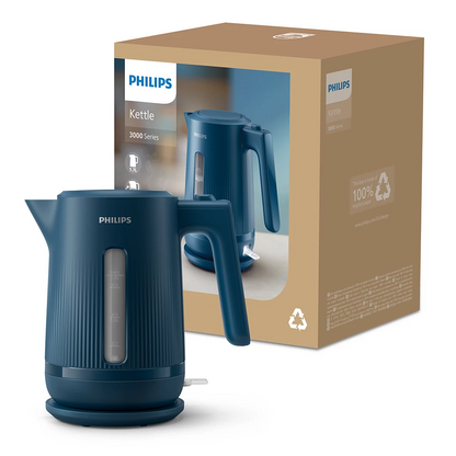 PHILIPS 3000. sērijas Basic tējkanna, 1.7L, zila HD9411/70