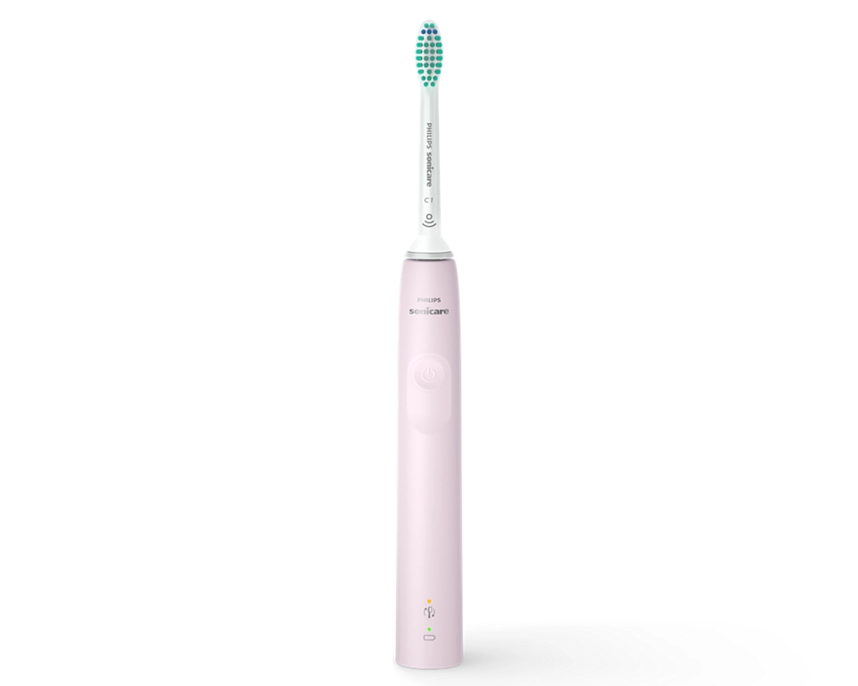 PHILIPS 3100 Sonic elektriskā zobu birste 2 gab, rozā + melna HX3675/15