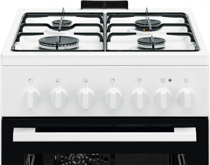 Electrolux gāzes plīts ar elektrisko cepeškrāsni, 50cm, balta LKK520032W