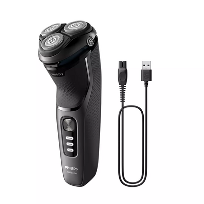 Philips Shaver Series 3000, Wet&amp; Dry skuveklis (lādējams), melns S3343/13