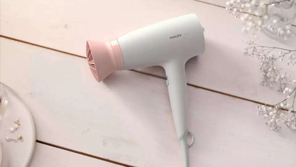 PHILIPS matu fēns, 1600 W, balts/rozā BHD300/00