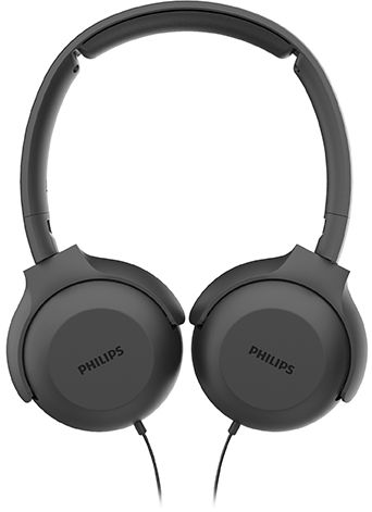 PHILIPS austiņas ar galvas stīpu un mikrofonu, melnas TAUH201BK/00
