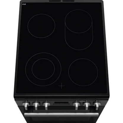 Electrolux elektriskā stikla keramikas plīts ar elektrisko cepeškrāsni, melna, 50cm LKR564200K
