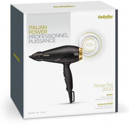 BaByliss matu fēns Power Pro, 2000W, melns 6704E