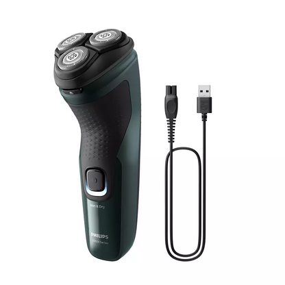 Philips Shaver Series 3000X, Wet&amp; Dry skuveklis (lādējams), tumši zaļš X3002/00