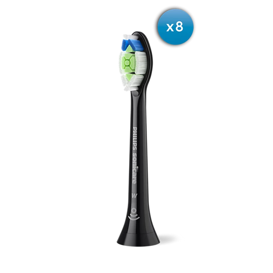 Sonicare Optimal White birstes uzgaļi (8gab.), melns HX6068/88