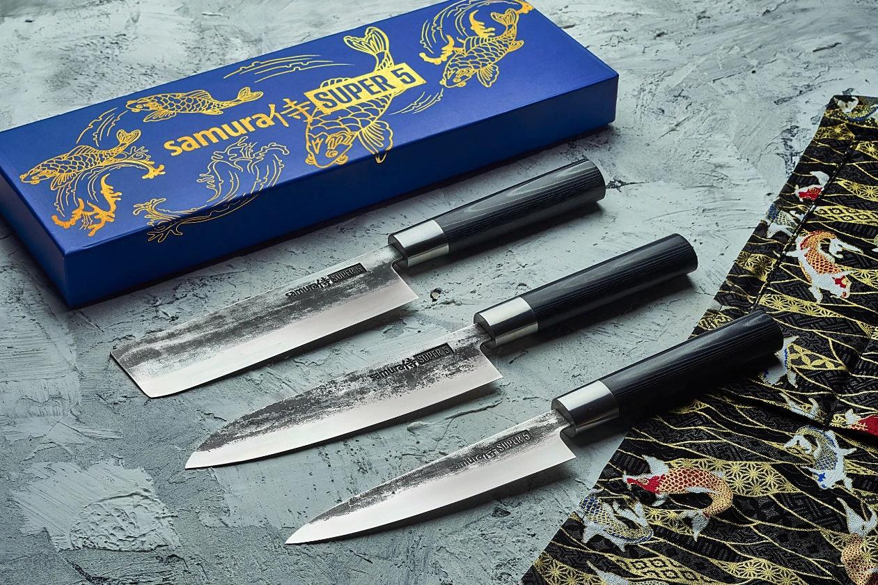 Nažu komplekts SAMURA SUPER 5 Set of 3 kitchen knives SP5-0220 - DomoTehnika