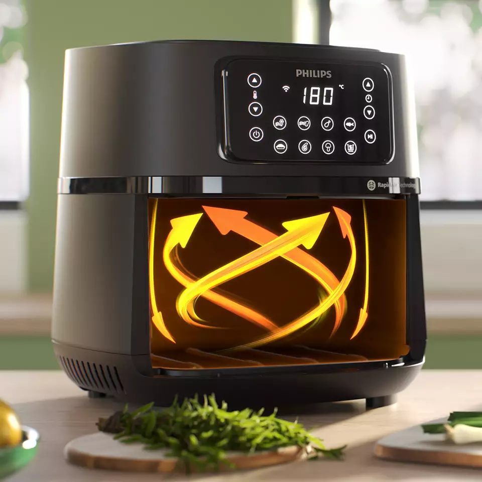 Philips karstā gaisa katls XXL, 2000W, melns HD9285/93