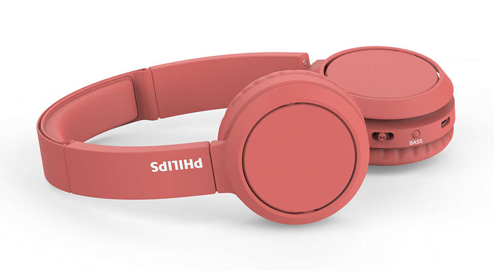 PHILIPS austiņas On-Ear ar Bluetooth, sarkanas TAH4205RD/00