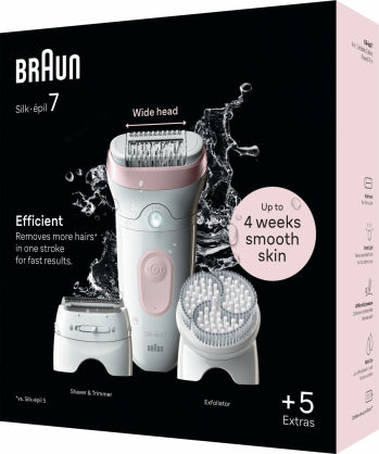 BRAUN Silk 7 epilators ar piederumiem SE7-060