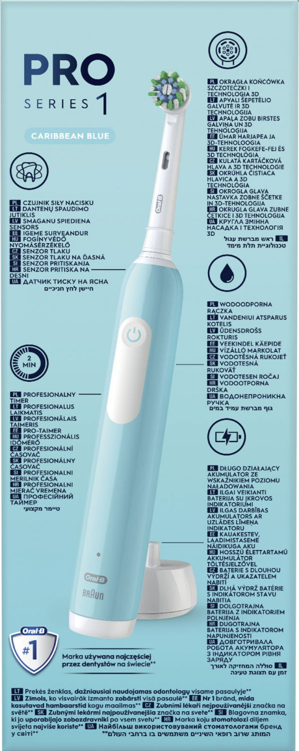 BRAUN el.zobu  birste Cross Action, zila D 305.513.3 Blue