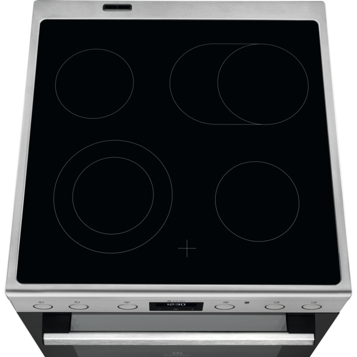 Electrolux elektriskā plīts ar elektrisko cepeškrāsni, nerūsējoša tērauda LKR64020AX