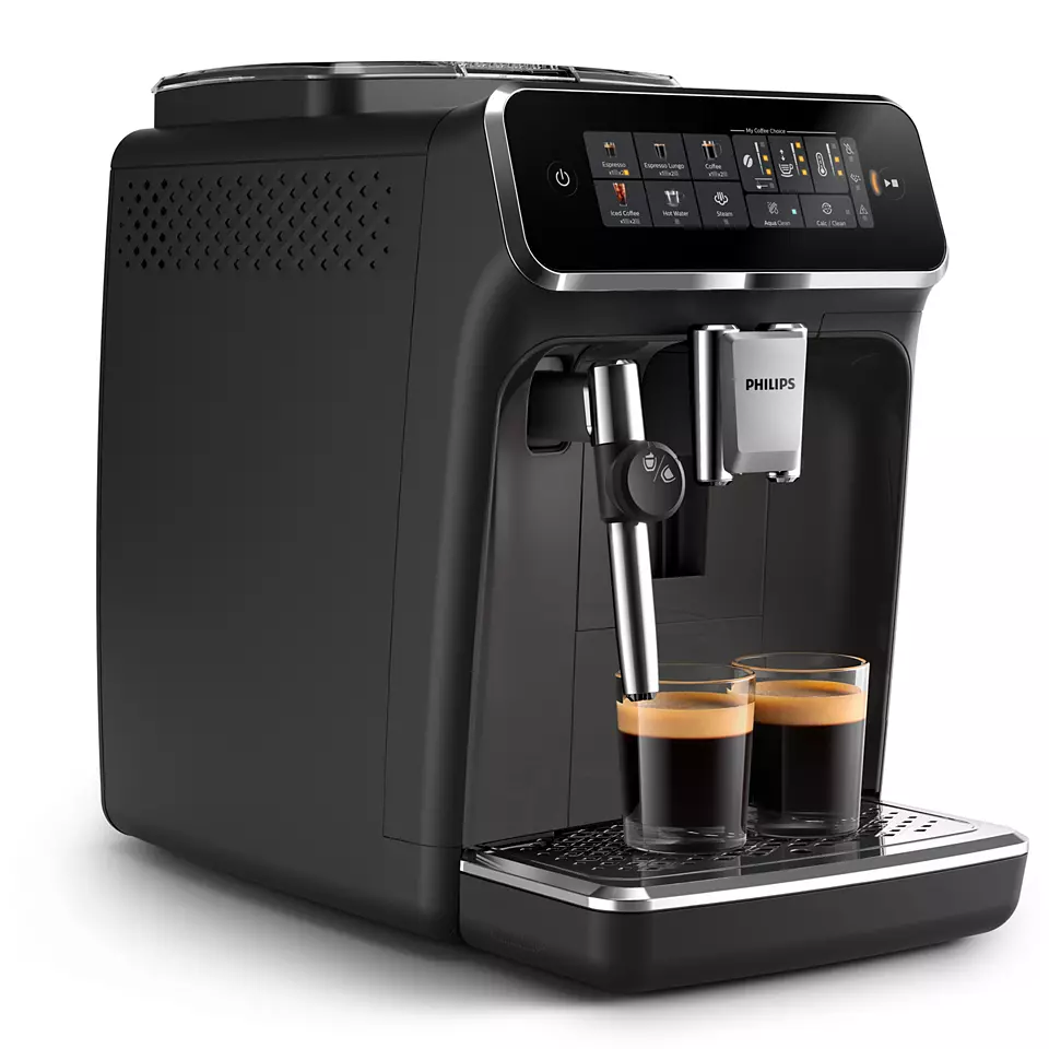 PHILIPS 3300 sērijas Espresso kafijas automāts, melns ar pelēku EP3324/40