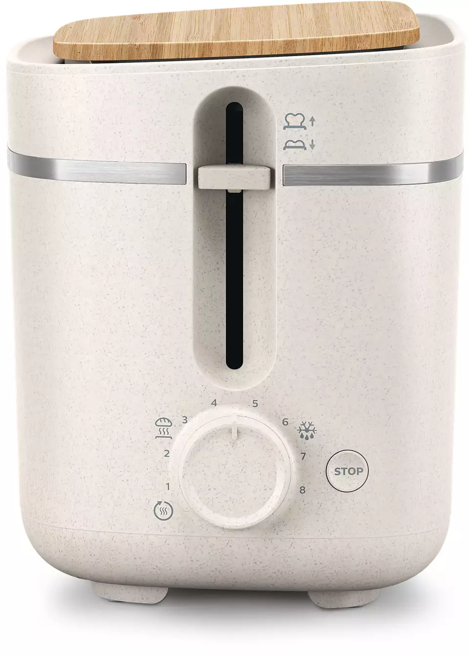 PHILIPS Eco Conscious Edition Tosteris, 830W, zīda balti matēts HD2640/10
