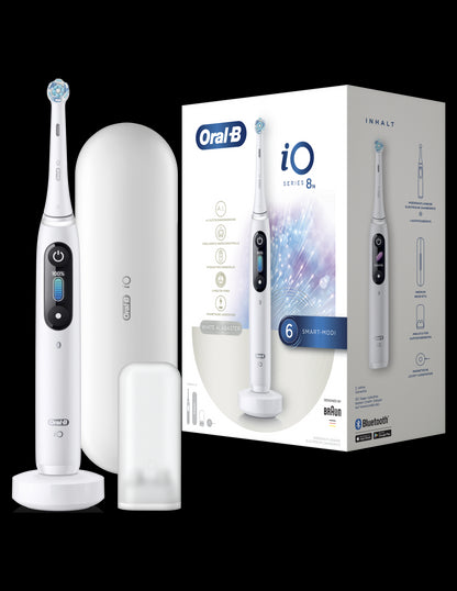 BRAUN Series iO8 el.zobu  birste, White Alabaster iOM8.1A1.1BD