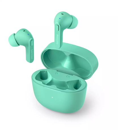 PHILIPS in-ear true bezvadu austiņas ar portatīvo uzlādes ietvaru, zaļas TAT2206GR/00